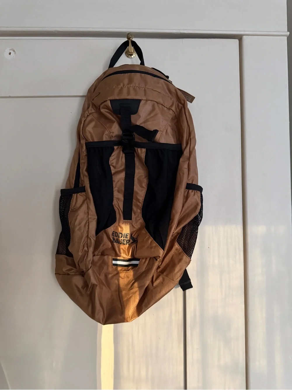Eddie Bauer Brown Backpack with Black Accents